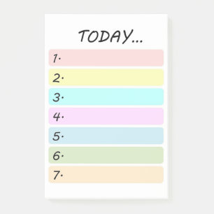 Cute Colourful Pastel Simple To Do List Post-it Notes