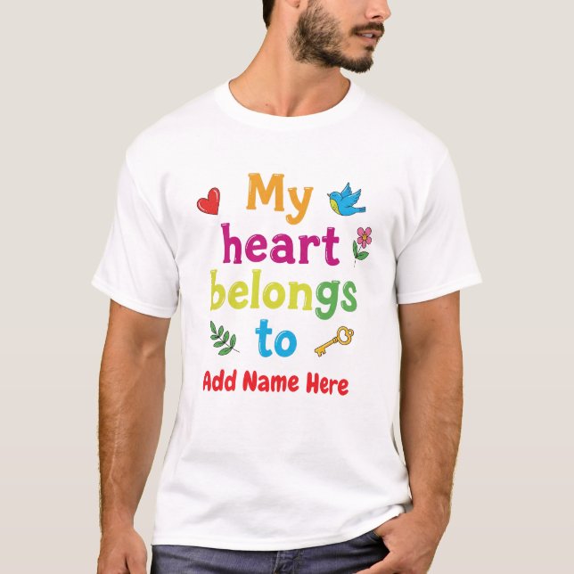 Cute Colourful Personalized Design for Gifts T-Shirt (Front)