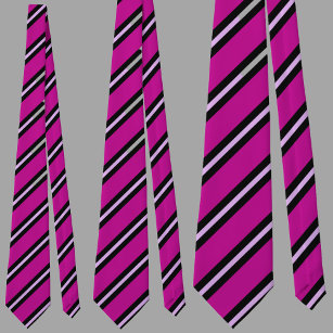 Cute Colourful Pink Stripes Pattern          Tie