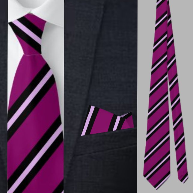 Cute Colourful Pink Stripes Pattern          Tie (Creator Uploaded)