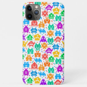 Cute colourful pixelated monsters patterns iPhone 11 pro max case