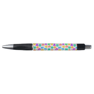 Cute colourful pixelated monsters patterns pen