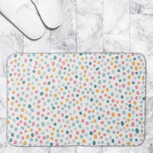 Cute Colourful Polka Dot Spot Pattern Bath Mat