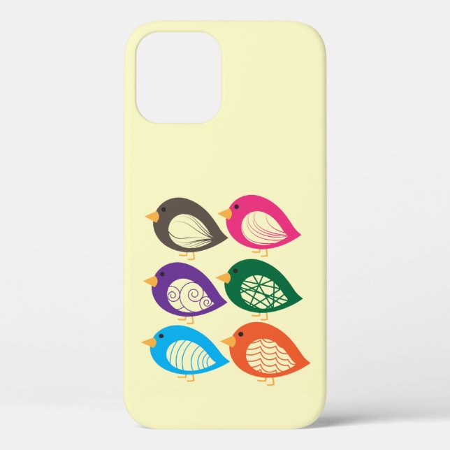 Cute colourful quirky birds Case-Mate iPhone case (Back)