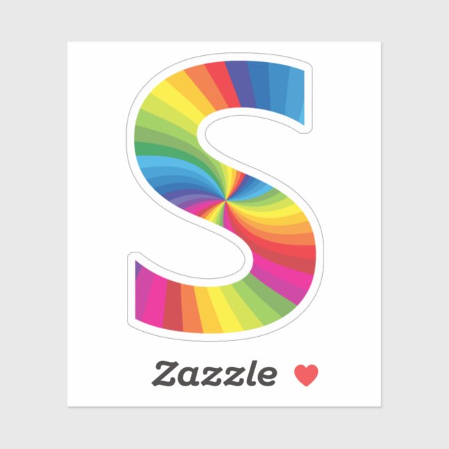 Cute Colourful Rainbow Alphabet S (Sheet)
