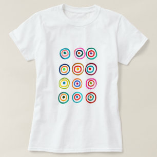 Cute colourful rainbow circles whimsical T-Shirt