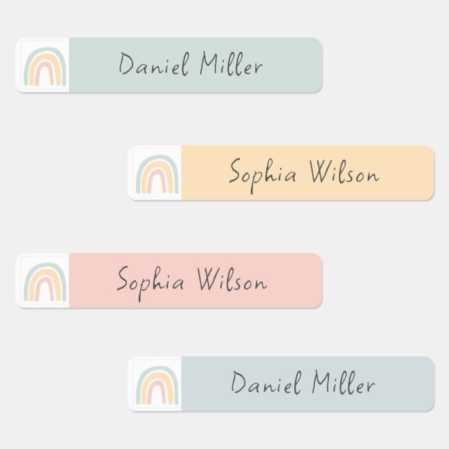 Cute Colourful Rainbow Custom Tow Names (Group)