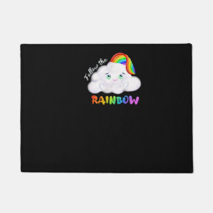 Cute colourful rainbow for pride -follow the rainb doormat