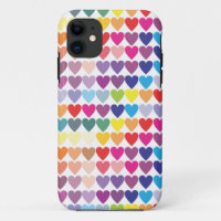 Cute Colourful Rainbow Heart Pattern