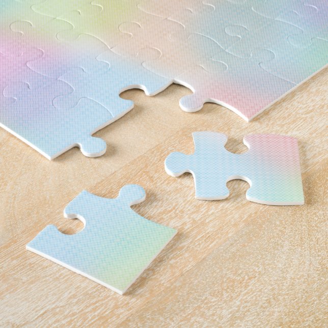Cute Colourful rainbow pastel Polka dot Pattern Jigsaw Puzzle (Side)