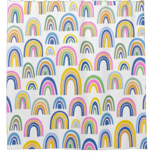 Cute Colourful Rainbow Pattern in Pink and Yellow