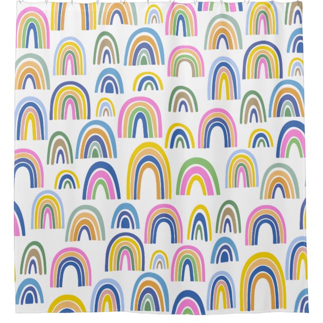 Cute Colourful Rainbow Pattern in Pink and Yellow  (Front)