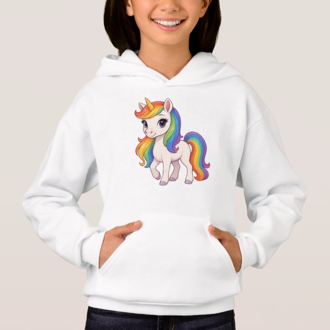 Cute, Colourful Rainbow unicorn  (Front)