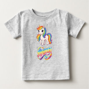 Cute, Colourful Rainbow unicorn Baby Bodysuit
