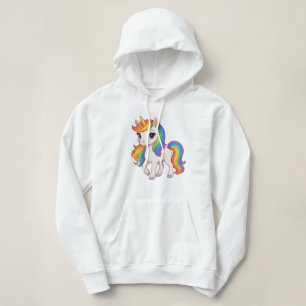 Cute, Colourful Rainbow unicorn Hoodie