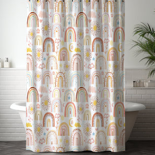 Cute Colourful Rainbows and Daisy Flowers Abstract
