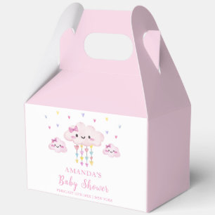 Cute Colourful Raindrop Sweetheart Baby Shower Favor Box