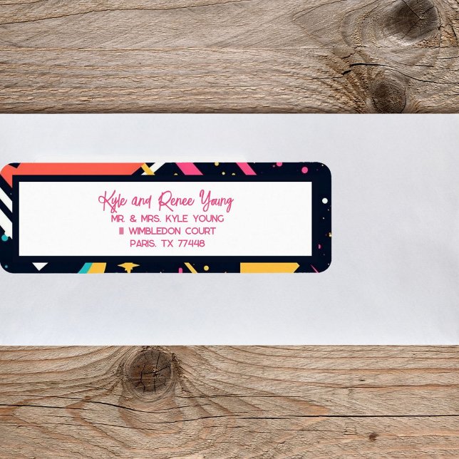 Cute, colourful retro 80s graduation invitation (Creator Uploaded)
