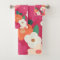 Cute Colourful Retro Florals  Bath Towel Set