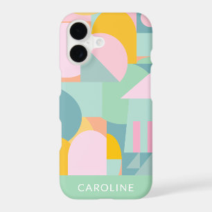 Cute Colourful Scandinavian Geometric Shape Collag