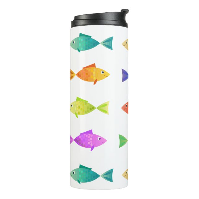 Cute colourful sea fish  thermal tumbler (Rotated Left)