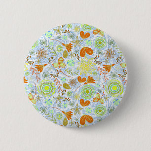 Cute colourful seamless flowers patterns throw pil 2 inch round button