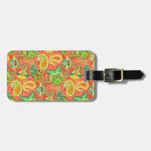 Cute colourful seamless paisley pattern OtterBox i Luggage Tag