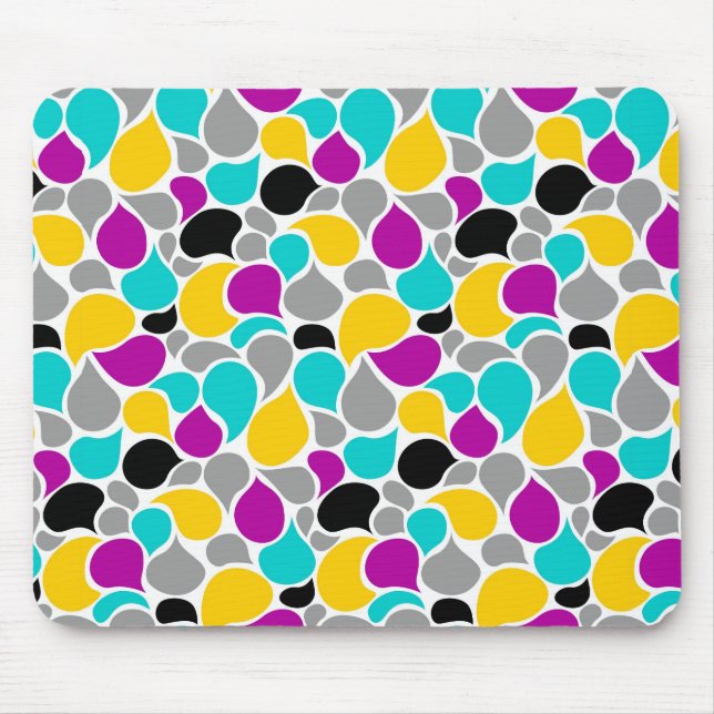 Cute colourful seamless patterns design mouse pad (Front)