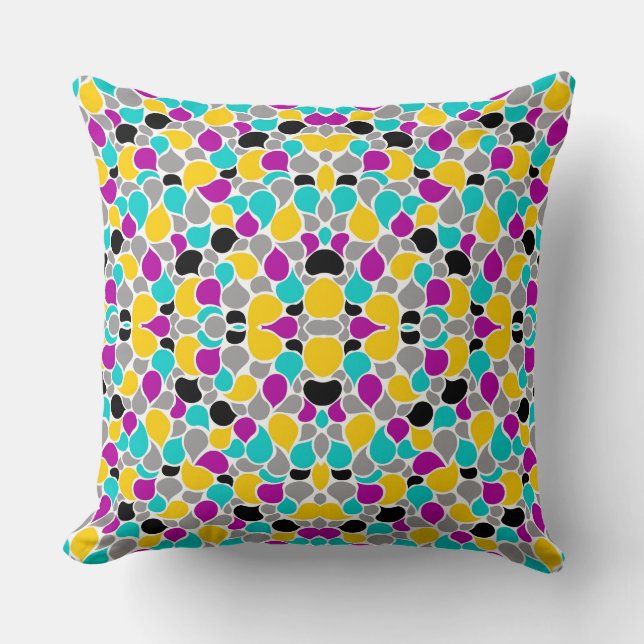 Cute colourful seamless patterns design throw pillow (Front)