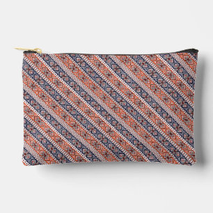 Cute colourful seamless ukrainian ornament accessory pouch
