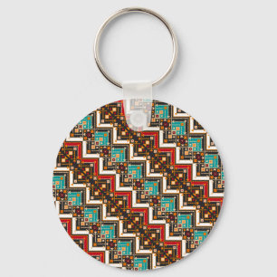 Cute colourful seamless ukrainian pattern keychain