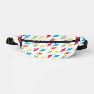 Cute Colourful Shark Pattern Fanny Pack