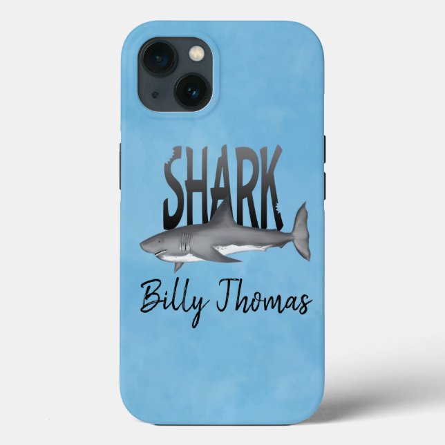 Cute Colourful Shark Trendy Ocean  Case-Mate iPhone Case (Back)