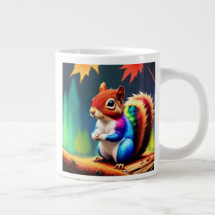Cute Colourful Sitting Squirrel-75463 Large Coffee Mug