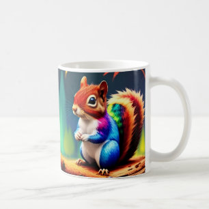 Cute Colourful Sitting Squirrel Coffee Mug