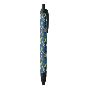 Cute Colourful Space Adventures Pattern Black Ink Pen