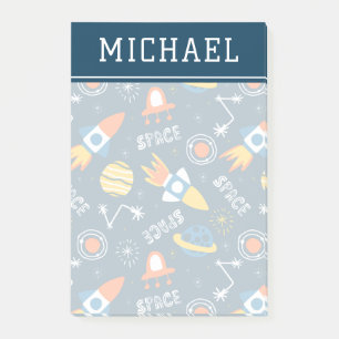 Cute Colourful Space Adventures Pattern Post-it Notes