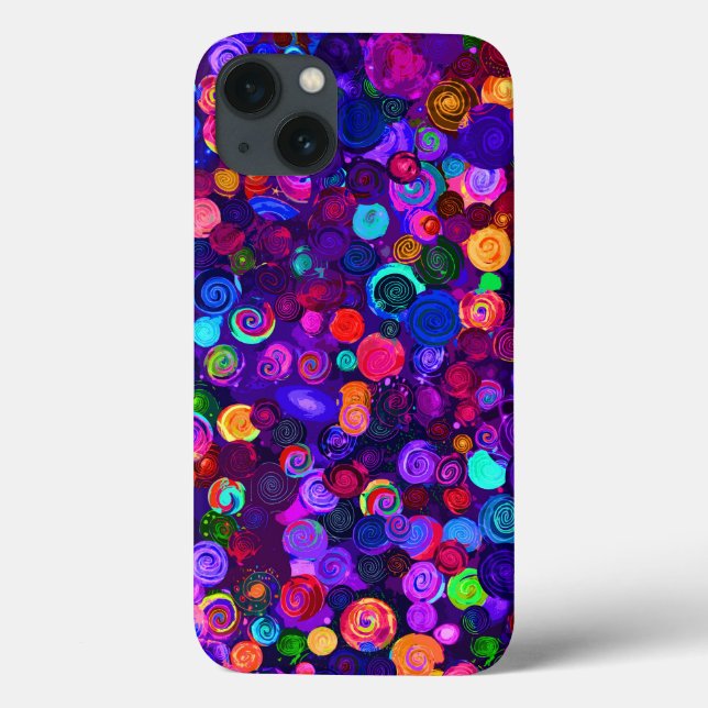 Cute colourful spiral cosmos patterns Case-Mate iPhone case (Back)