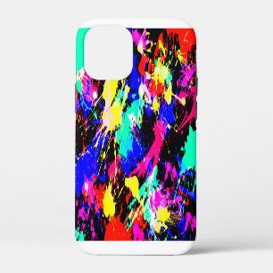 Cute colourful splatter paint iPhone 12 mini case