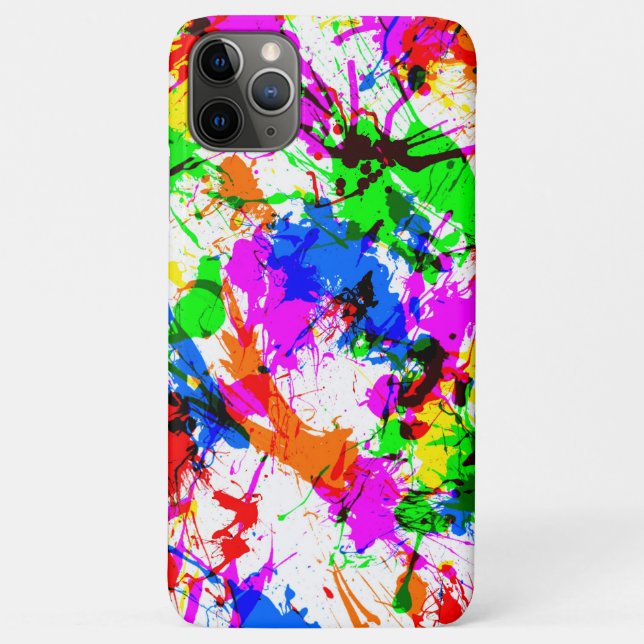 Cute colourful splatter paint design Case-Mate iPhone case (Back)