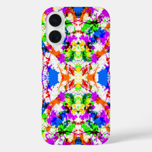Cute colourful splatter paint design iPhone 16 case