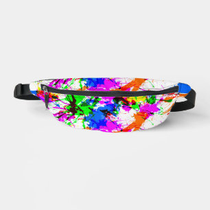 Cute colourful splatter paint design fanny pack
