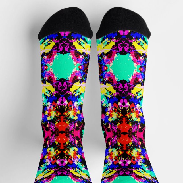 Cute colourful splatter paint socks (Top)