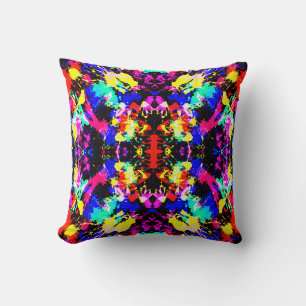 Cute colourful splatter paint throw pillow