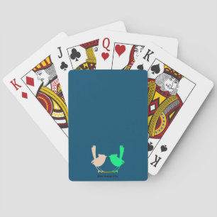 Cute Colourful Spring birds party Playing Cards