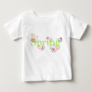 Cute Colourful Spring Botanical Baby T-Shirt