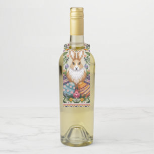 Cute/Colourful Spring/Easter fair isle Bottle Tag