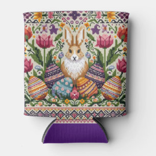 Cute/Colourful Spring/Easter fair isle  Can Cooler