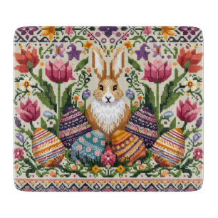 Cute/Colourful Spring/Easter fair isle Cutting Board