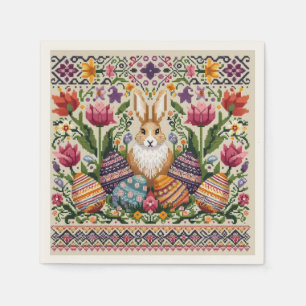 Cute/Colourful Spring/Easter fair isle  Napkin